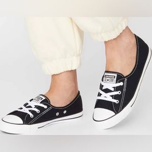 CONVERSE WOMEN'S CHUCK TAYLOR ALL-STAR BALLET SLIP-ON SNEAKER Black Size 7 BNWT